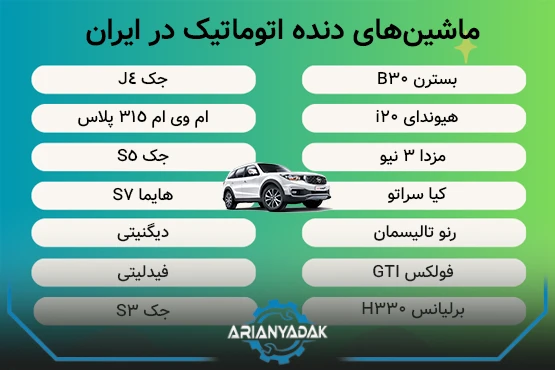 بهترین ماشین ‌های دنده اتوماتیک در ایران